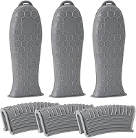 Vista 13 de Joyhalo Fundas para mango de sartén de hierro fundido, paquete de 6 fundas resistentes al calor, fundas de silicona para mango de olla de silicona