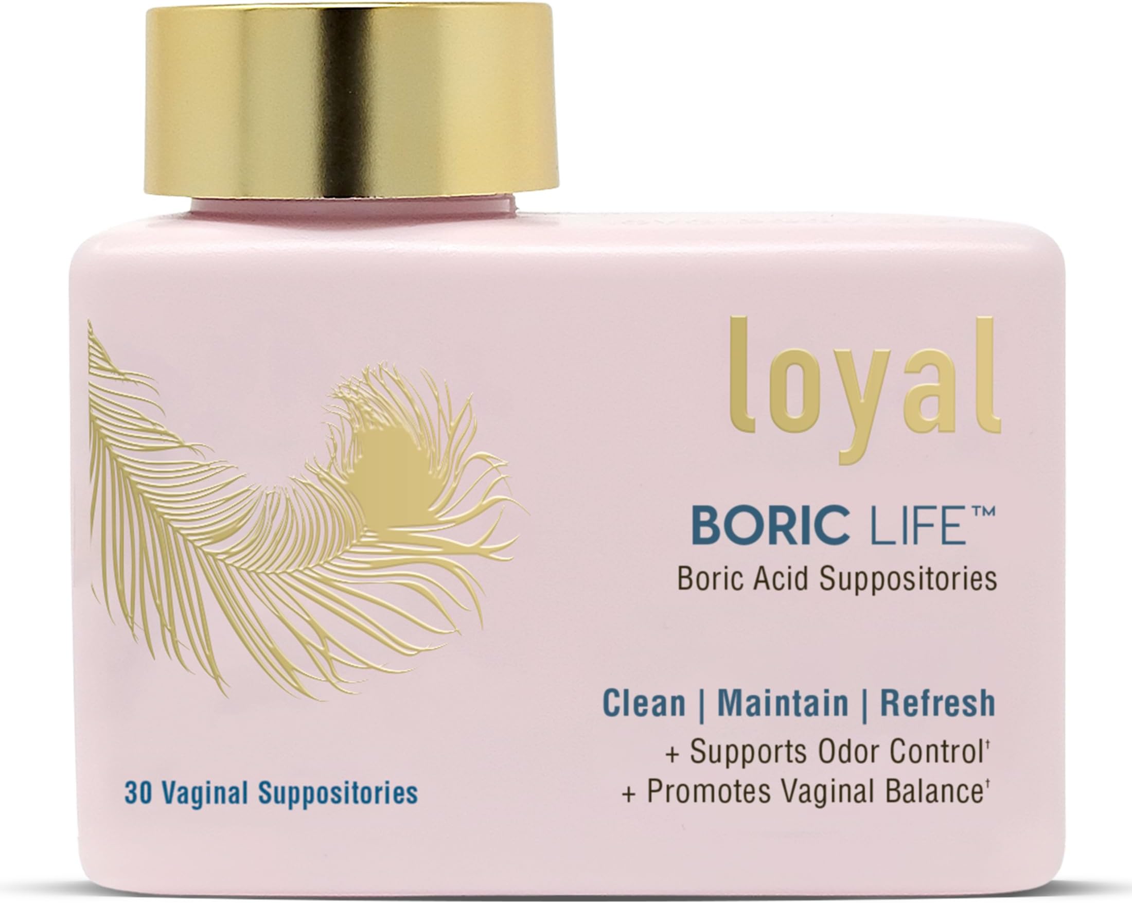Boric Life - Boric Acid Suppositories - 600mg - Supports Odor Control - Promotes Balance - Soothes Discomfort - Made in USA - 30 Count
