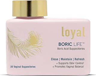 Loyal Boric Life - Boric Acid Suppositories - 600mg - Supports Odor Control - Promotes Balance - Soothes Discomfort - Made in USA - 30 Count