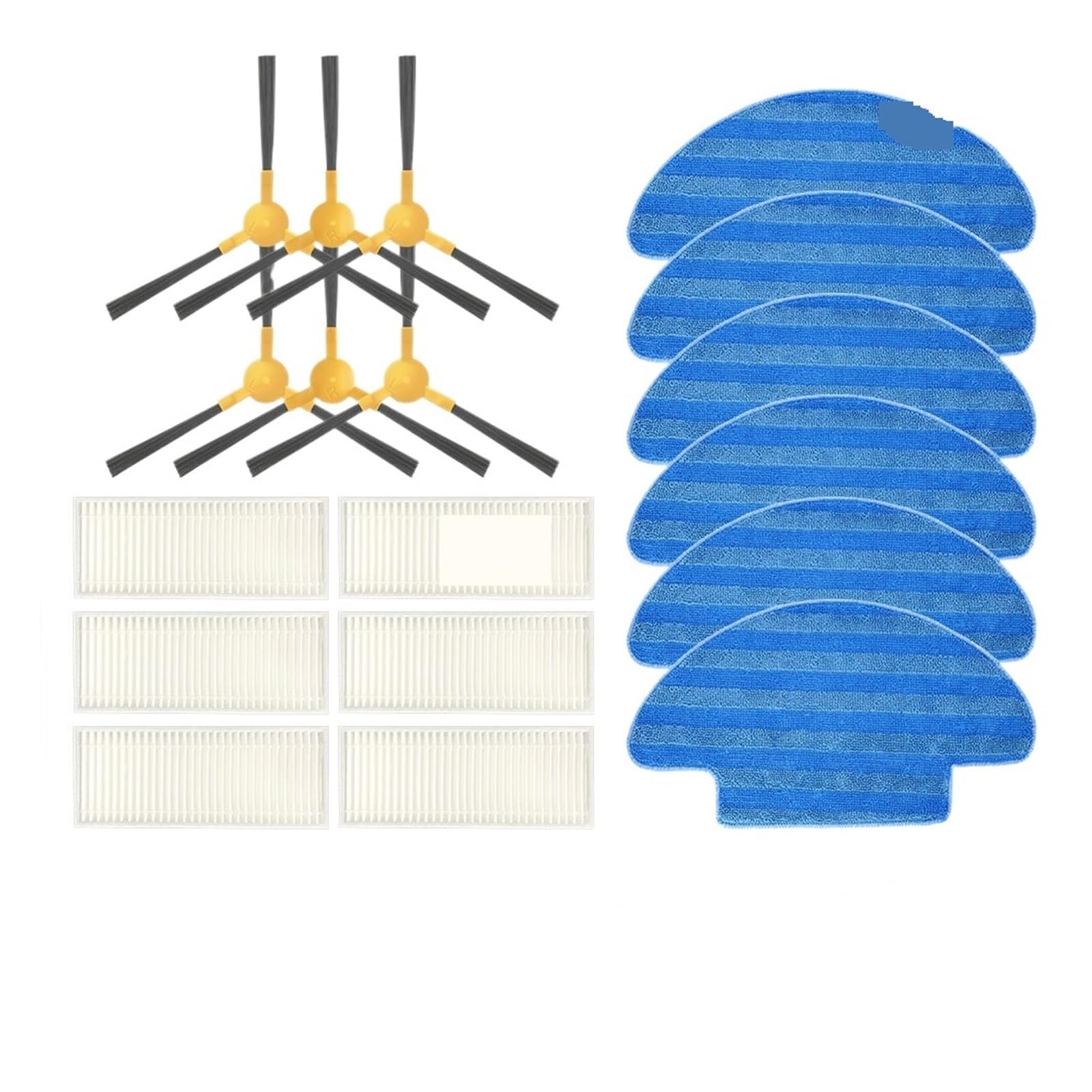 McbeAn Compatible for Haier T550W T560H Robot Vacuum Cleaner Replacement Accessory Spare Part Side Brush Mop Cloth Rag Hepa Filter(Set E)