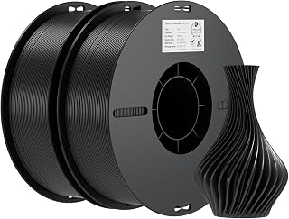 Creality Ender PLA Filament 1,75mm, Schwarz, 2er-Pack 1kg Spulen, Maßgenauigkeit ±0,03mm, PLA Filament für 3D-Drucker, kompatibel mit FFF Druckern, hohe Druckqualität