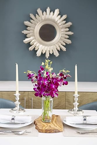 Miniatura 10 de KaBloom Primera entrega de la noche de otoño  Ramo de 10 orquídeas blancas con jarrón de serenata de la esperanza. Regalo para cumpleaños,