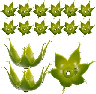 TEHAUX 100pcs Artificial Floral Receptacle, Plastic Rose Calyx Flower Stems for DIY Crafts, Green Sepals for Bouquet Arrangement and Decoration