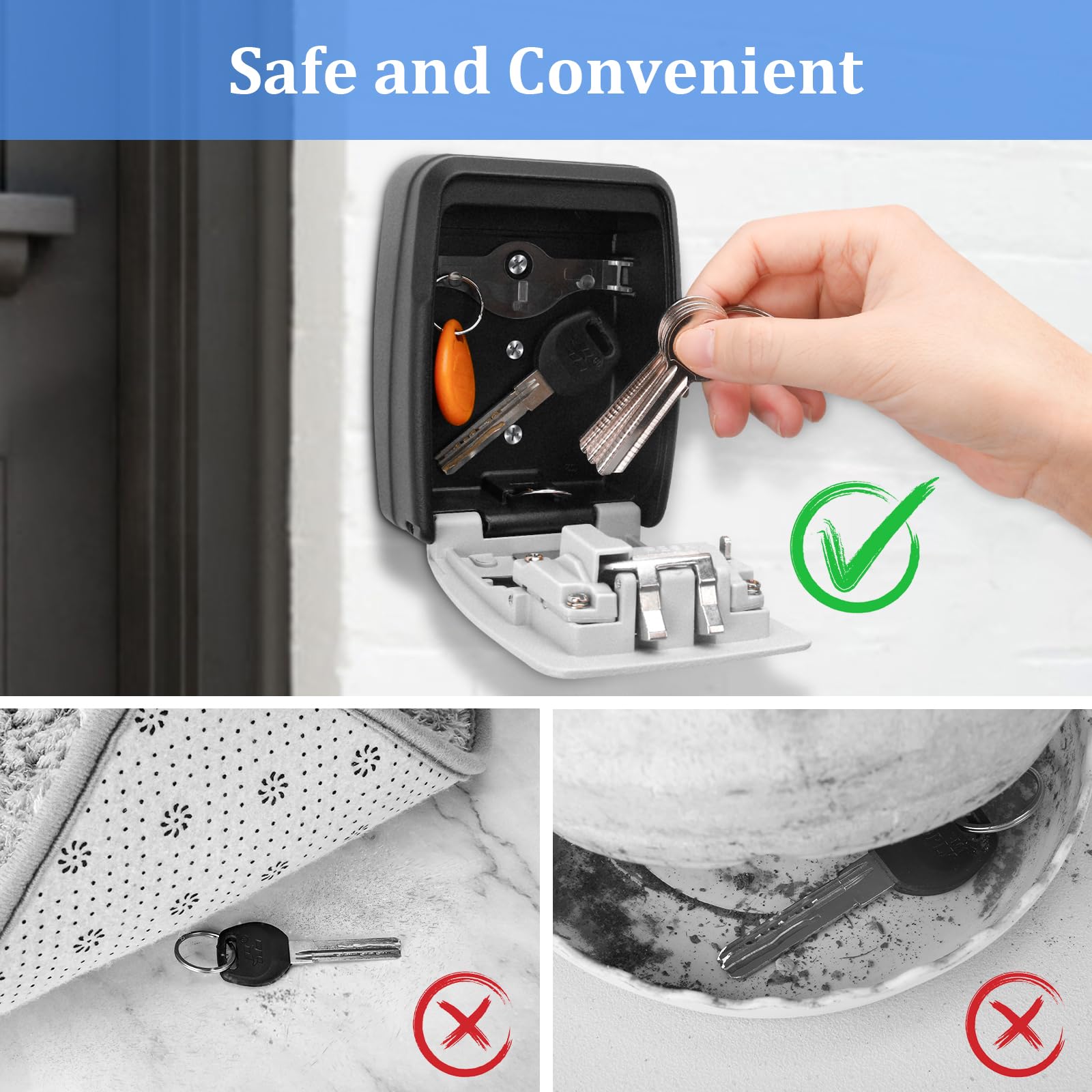 Cassetta Sicurezza Per Chiavi Con Codice - Impermeabile E Anti-effrazione!