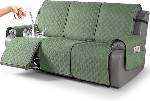 Miniatura 53 de TAOCOCO Fundas reclinables 100% impermeables, fundas de sofá reclinable con correas para las piernas, funda de sofá reclinable reversible para silla