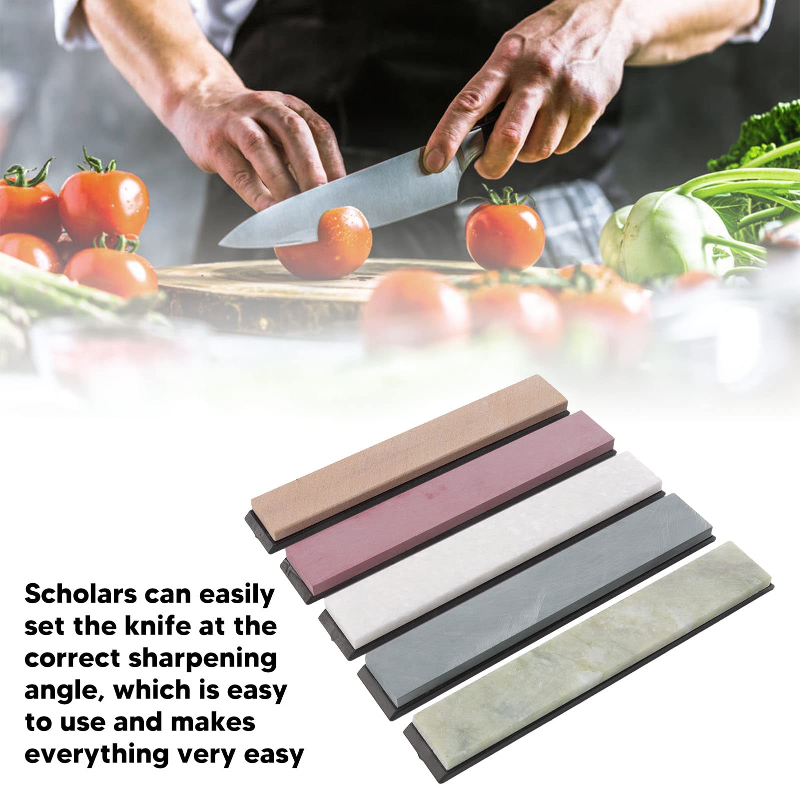 Set di pietre per affilare coltelli da 5 pezzi, pietre per affilare grana 1000/3000/5000/8000/10000, kit multifunzionale per affilare pietre per utensili da Lucidatura