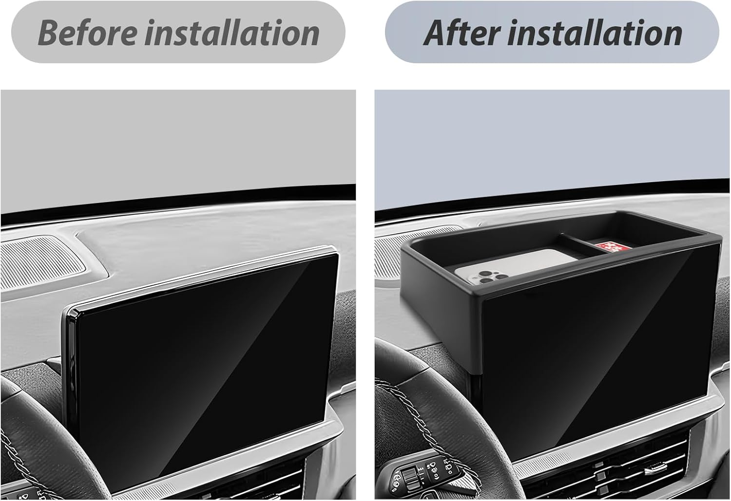 SKTU Upgrade for 2025 2026 Ford Explorer Dashboard Organizer for Active/ST-Line/Platinum/ST Behind Screen Organizer Ford Explorer 2025 2026 Accessories Dashboard Tray