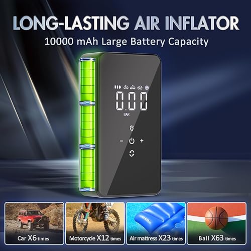 Miniatura 5 de Bomba de aire Inflador de neumáticos de coche Inflador digital de neumáticos Bomba de neumáticos de coche Bomba de aire inteligente Compresor de