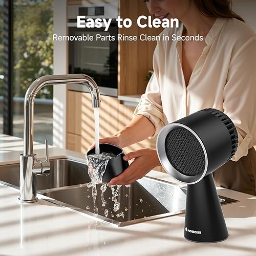 Miniatura 8 de AAOBOSI Campana extractora portátil, campana extractora de escritorio con calibre más grande, ventilador de cocina de 3 velocidades, bajo ruido,