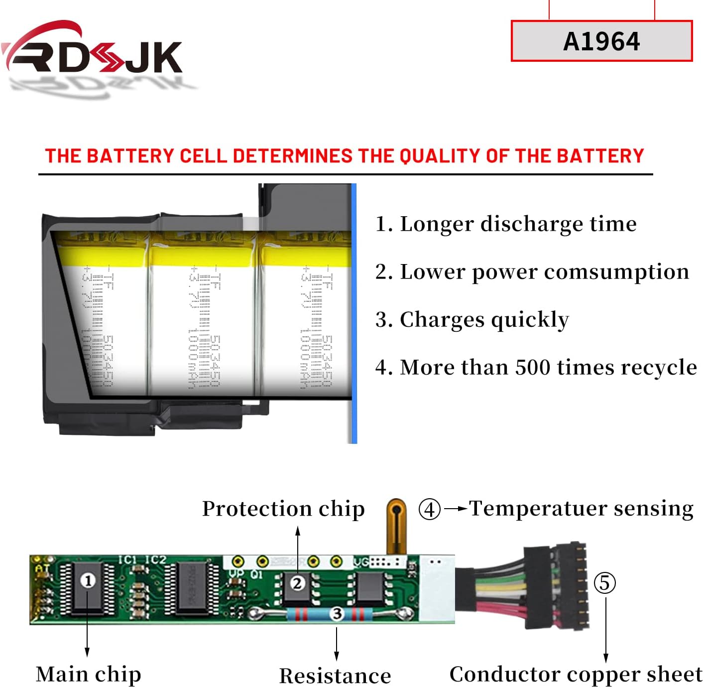 A1964 Laptop Battery for MacBook Pro 13" (A1989) Mid 2018 2019 A2251 2020 EMC 3214 EMC 3358 3348 BTO/CTO MR9Q2LL/A MR9R2LL/A MR9T2LL/A MR9V2LL/A MV962LL/A MV9A2LL/A MV962LL/A MV972LL/A 11.41V 58Wh