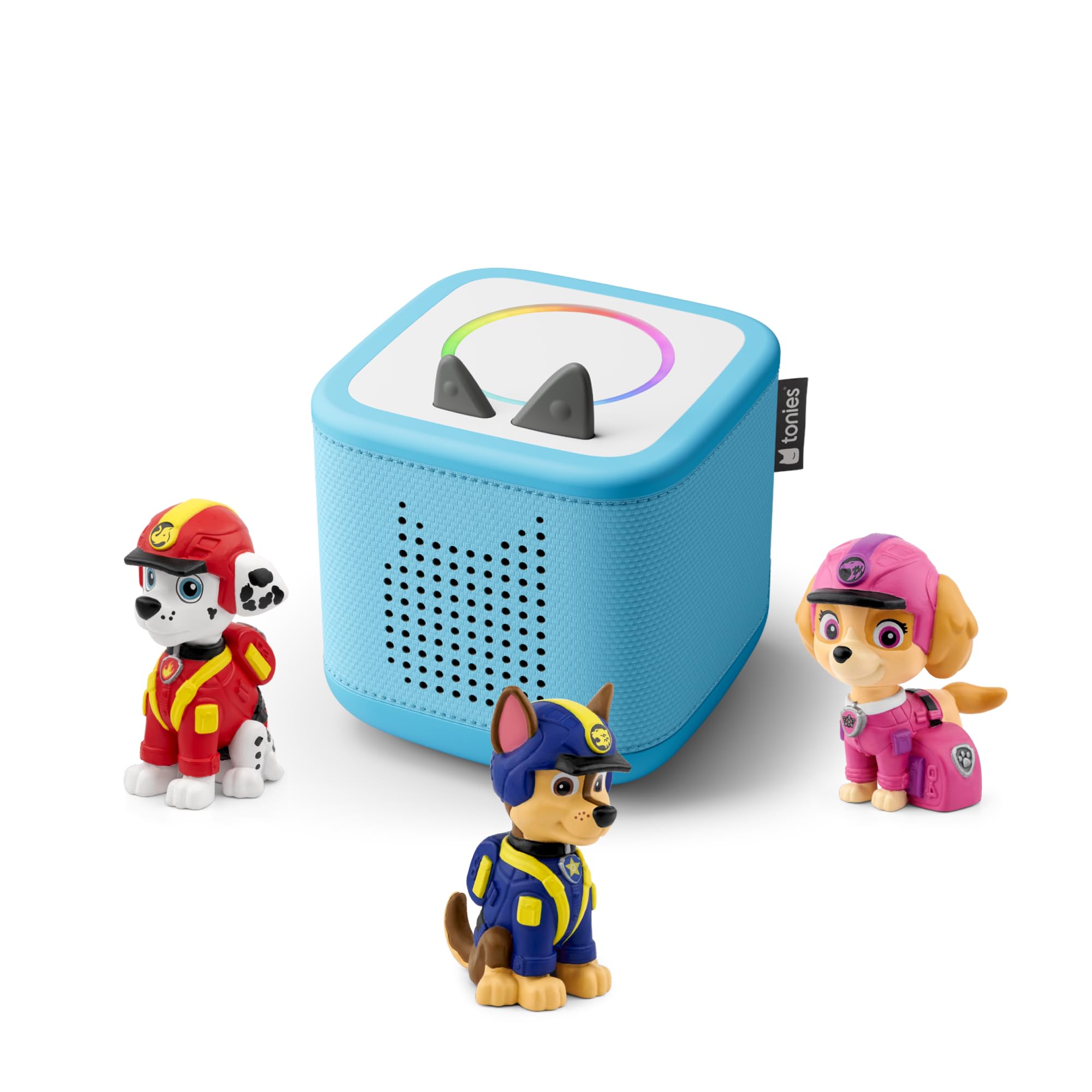 Toniebox 2 Audio Player Paw Patrol Bundle for Kids 3+ with Chase, Marshall, and Skye - Sky Blue