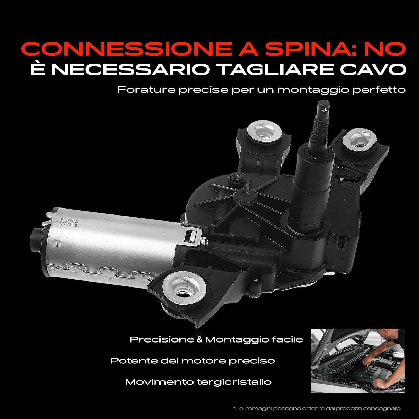 Frankberg Motore Tergicristallo Motore Tergicristallo Parabrezza Compatibile con Golf V 1K1 Golf V Variante 1K5 T.i.g.u.a.n 5N Golf Plus 521 5M1 P.a.s.s.a.t Variante 3C5 Replace# 433578