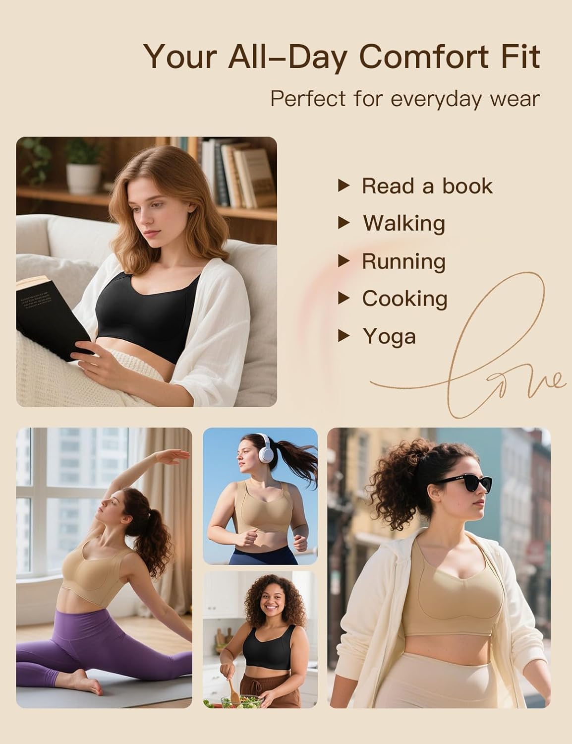 Wireless Jelly Bras for Women Supportive Bras Sexy Comfy Bralette Seamless Tshirt Everyday Bra Gentle Support All-Day Lift - Image 7