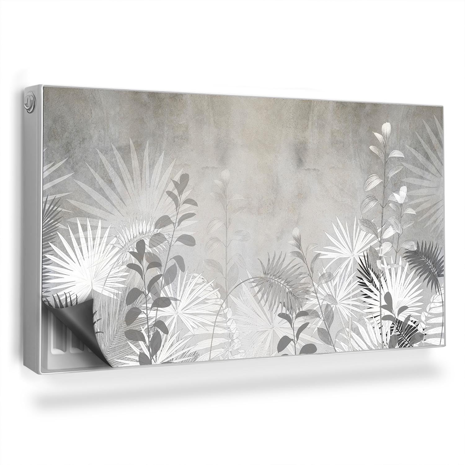 Cubierta Magnética 110x60 cm para Radiador con Diseño de Hormigón y Toque Boho