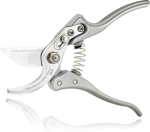 Miniatura 2 de TONMA Tijeras de podar fabricadas en Japón Tijeras de jardín profesionales de 8 pulgadas resistentes con mango ergonómico, podadoras de mano de