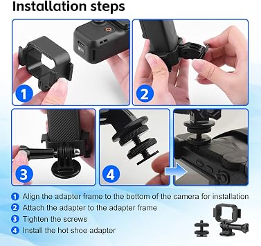 Cold Hot Shoe Adapter Mount Compatible for DJI Osmo Pocket 4Pro/3/2 DSLR