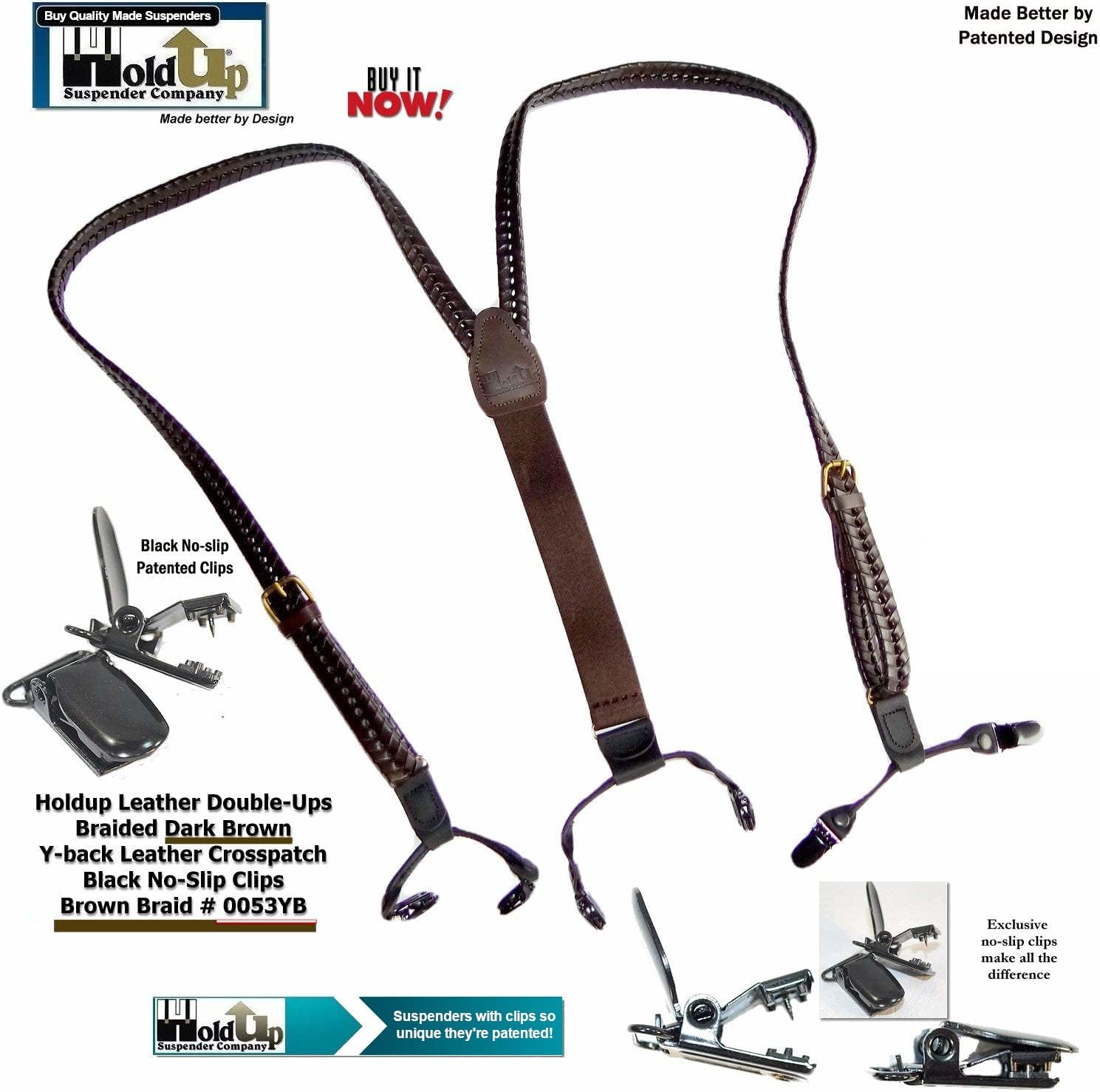 Holdup Suspender Leather series Suspenders for Men