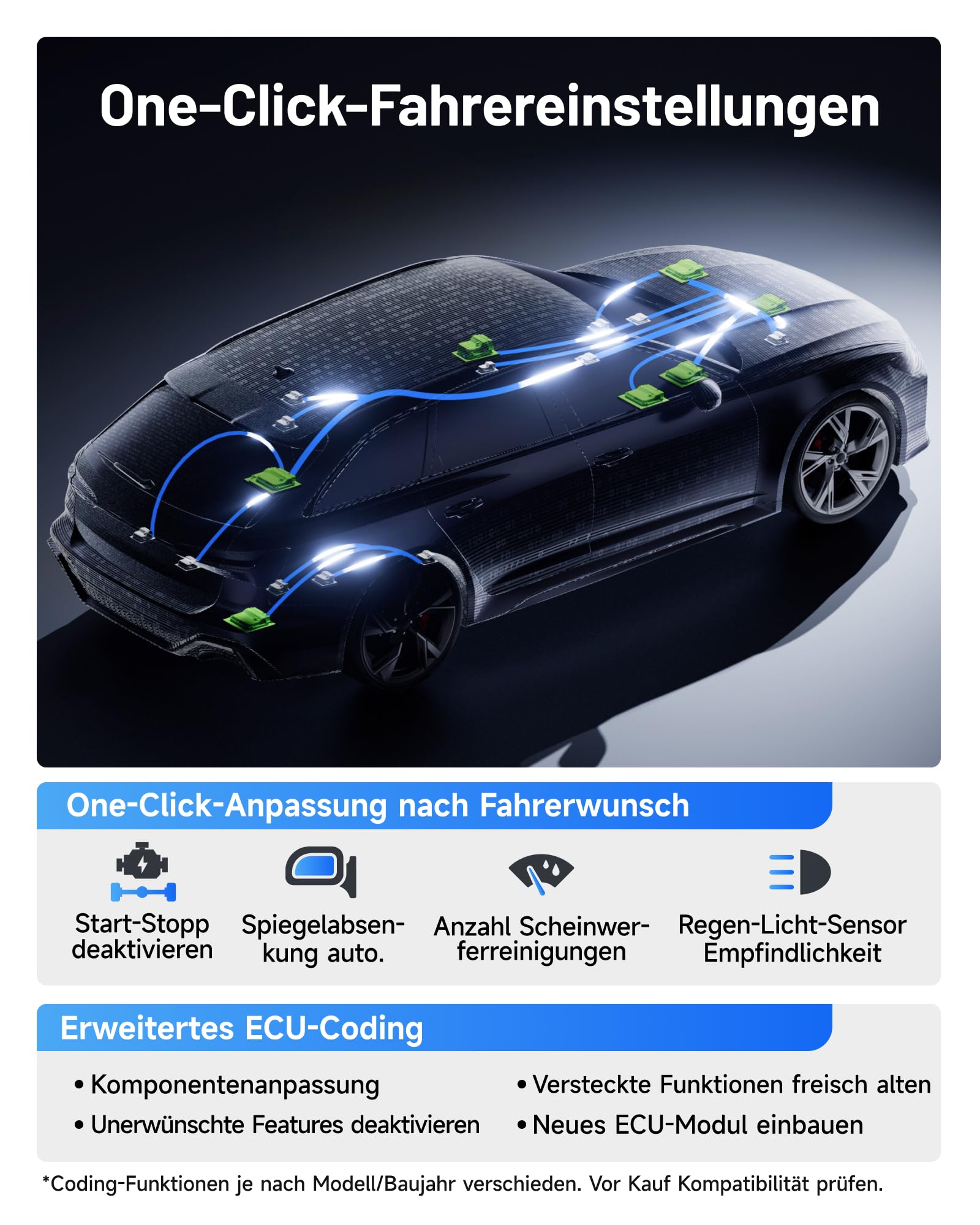 TOPDON ONE 10,1 Zoll OBD2 Diagnosegerät Auto, ECU Codierung & bidirektionaler, OE-Topologie-Mapping, J2534 Pass-Thru, 50+ Servicefunktionen, CAN-FD & DoIP, FCA/Renault/VAG SFD SGW Zugriff, TopFix KI