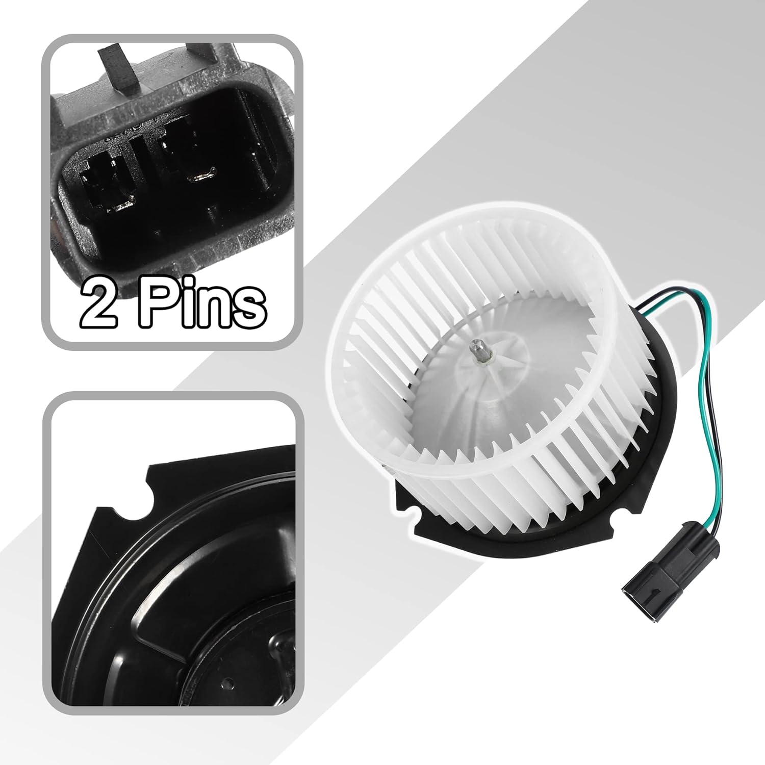 X AUTOHAUX AC HVAC Heater Blower Motor Assembly with Wheel Fan Cage for Jeep Cherokee 1988-1996 for Comanche 1988-1992 for Wagoneer 1988-1990 5114162AA 56000174