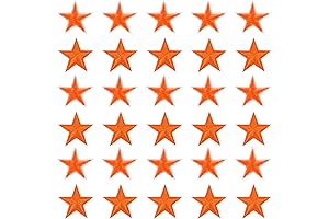 MECCANIXITY Star Iron-On Patches Embroidered Sew Patches Appliques Garment Embellishments