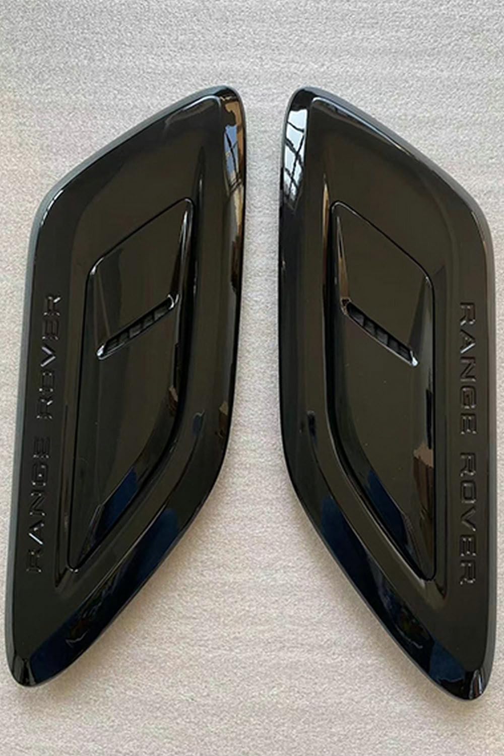 FTAPACCE 2PCS Front Hood Vent Trim Covers Fits for Range Rover Sport L494 2018-2022 Glossy Black