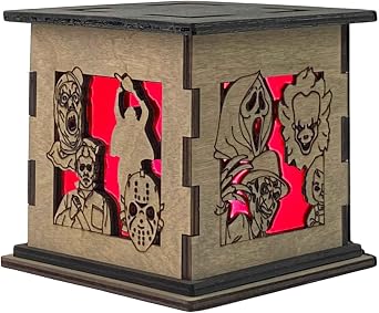 Horror Movie Decorative Glow Box | Horror Villain Icon Home Decor | Scary Room Decoration