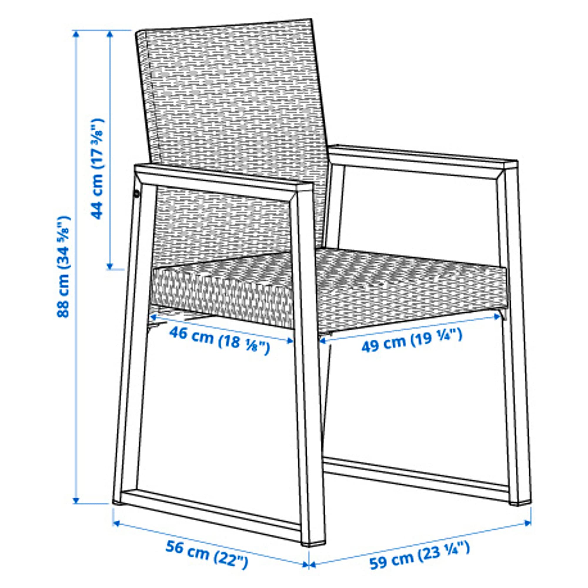Ikea Silla VÄRMANSÖ, exterior, marrón