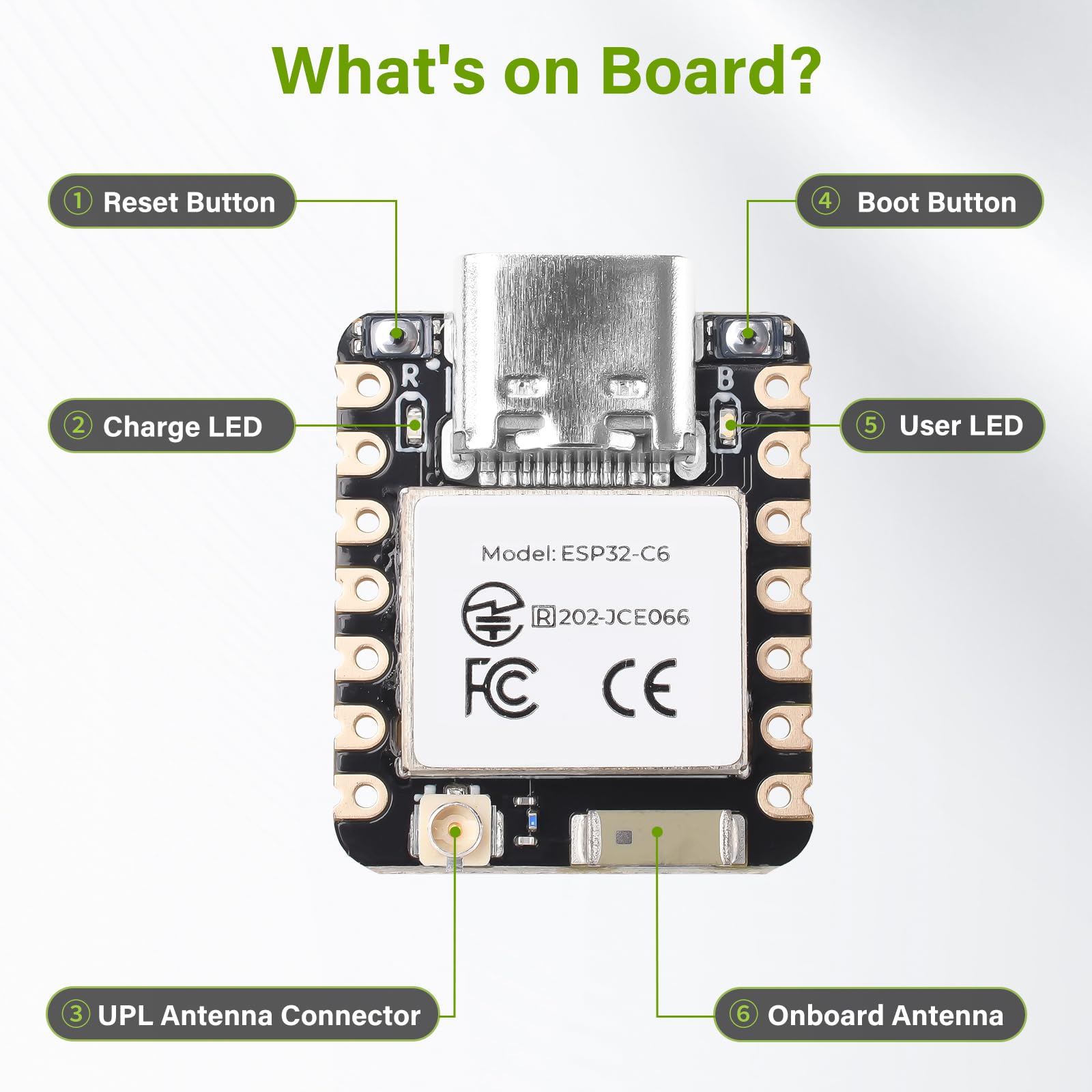 diymore für ESP32-C6 Entwicklungsboard – 2,4 GHz WiFi 6, Bluetooth 5.3, Zigbee, Thread (802.15.4) für IoT Projekte, Smart Home und Prototypenbau