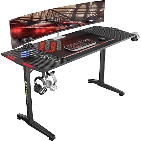 EUREKA ERGONOMIC Colonel Series GIP-55B Home Office Gaming PC Tables ...