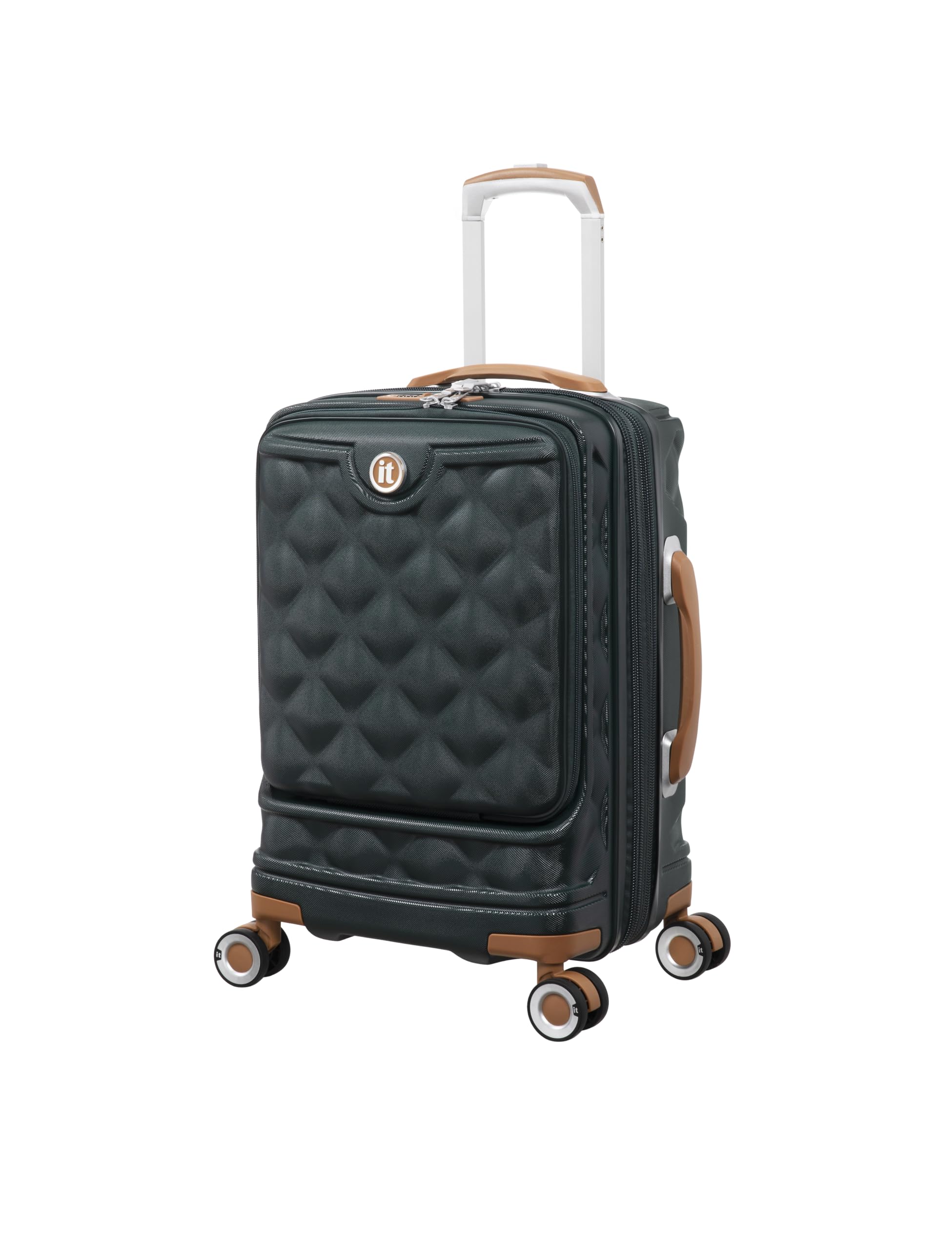 Indulging-Dark Green-Cabin 20 inches with Padded Laptop Section in The Front Expandable Hard Case Beautiful Interior Carry-on 8 Wheel Trolley Bag-image-48