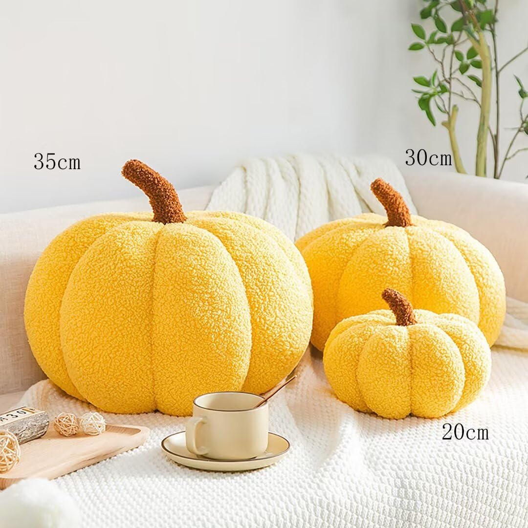 3D Kürbis Kissen Aus Plüsch - 30cm Weich & Kuschelig Für Halloween Deko