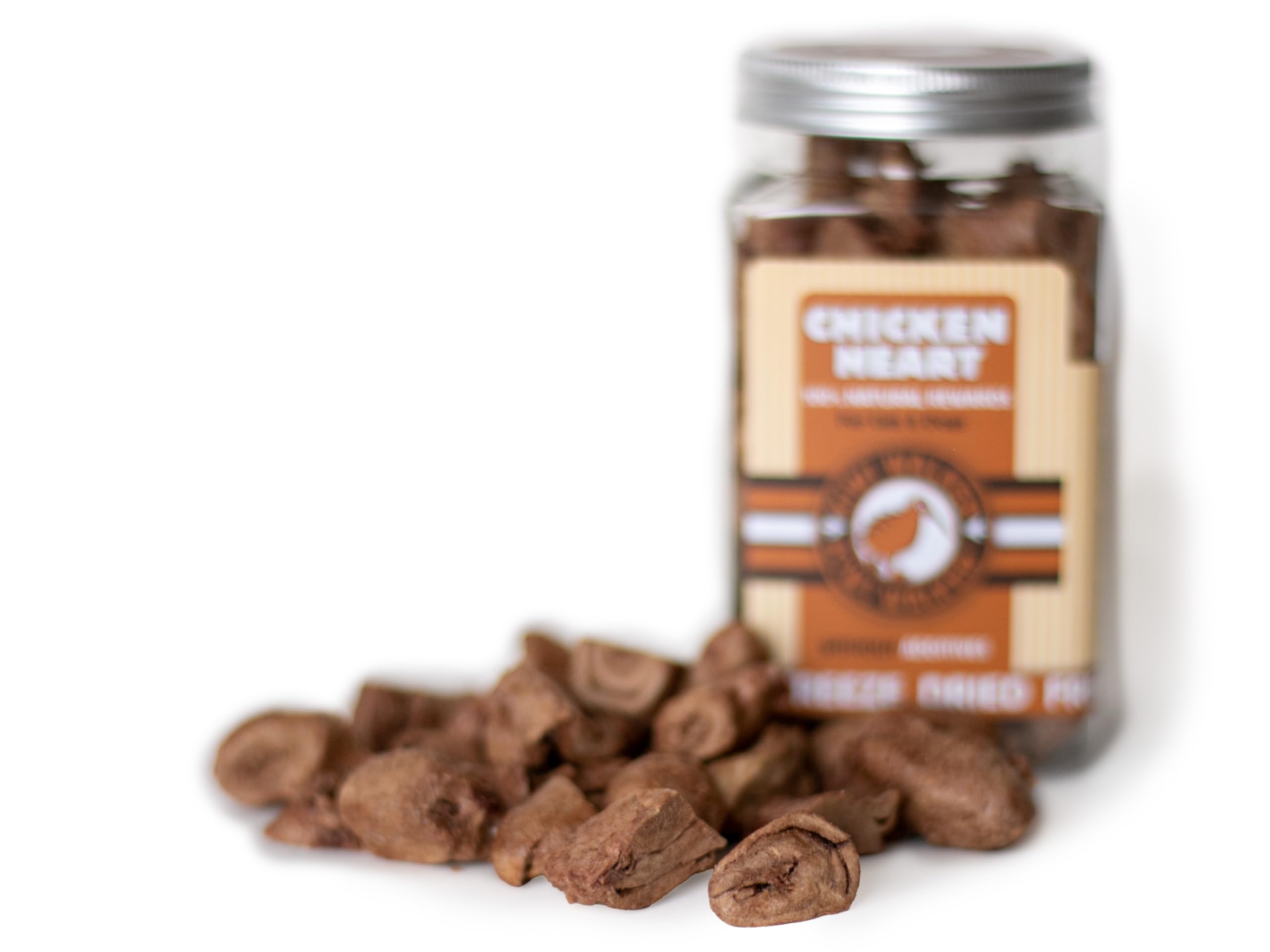 Friandises lyophilisées pour chiens (1 paquet, cœur de poulet)