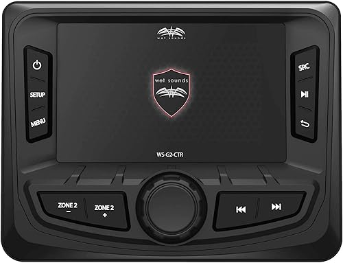 Miniatura 5 de Wet Sounds WS-MC-20 Centro multimedia de 2 zonas con control remoto de popa con cable WS-G2-CTR con pantalla a todo color para WS-MC-20