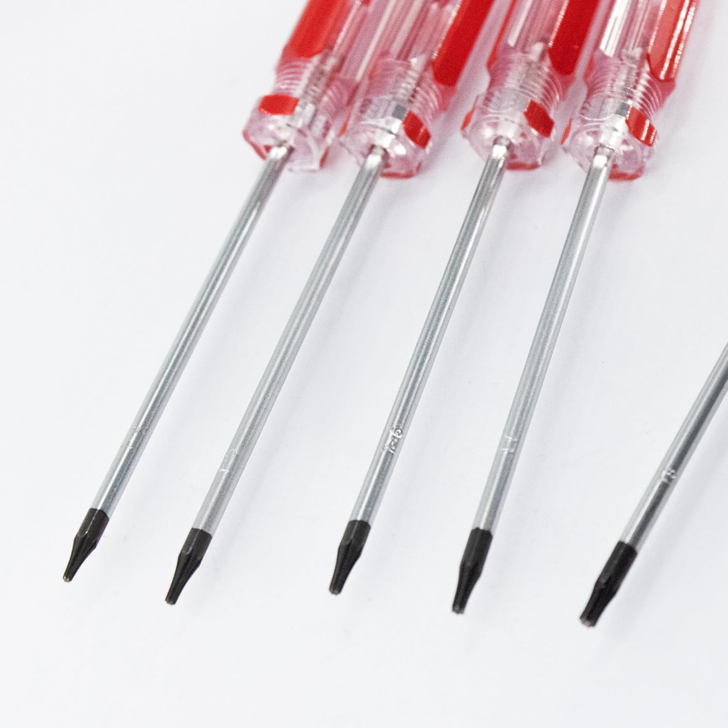 5Pcs Magnetic Torx Screwdrivers Set with Comfortable Handle, Security Tamper Proof Screwdriver Set, (T4 T5 T6 T7 T8), Red