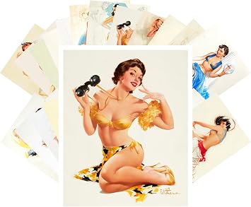 Postcard Set 24pcs punup Sexy Girls by Ted Withers Vintage Pin Up