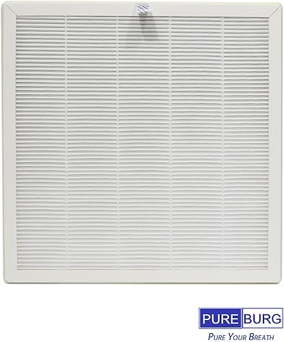 Miniatura 2 de PUREBURG Filtro HEPA de repuesto compatible con purificador de aire LAMPICK Cleaner-A6, paquete de 2 unidades H13 de carbón activado por filtración