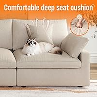 Vista 4 de Sofá Seccional Modular Cloud con Otomana, Sofá Seccional de 192" Sofá Cama Sleeper para Sala de Estar, Sofá Convertible de Asiento Profundo de 9