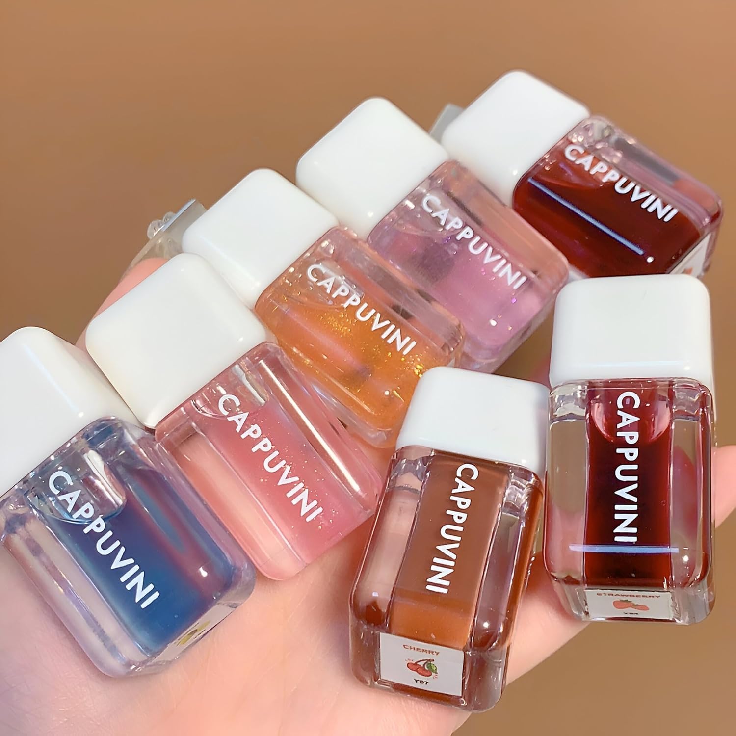 CAPPUVINI Glossy Lip Glaze | Moisturizing Lip Tint | Moisturizer & Liquid Lipstick Combo | Transparent Glossy Finish with Lip Care Benefits | Lip Balm Shine + Lips Tint | Baby Pink, Red & Brown Nude 7 Shades + SET-A/B/C (SET-C(04,06&07), 9g)-picture-42