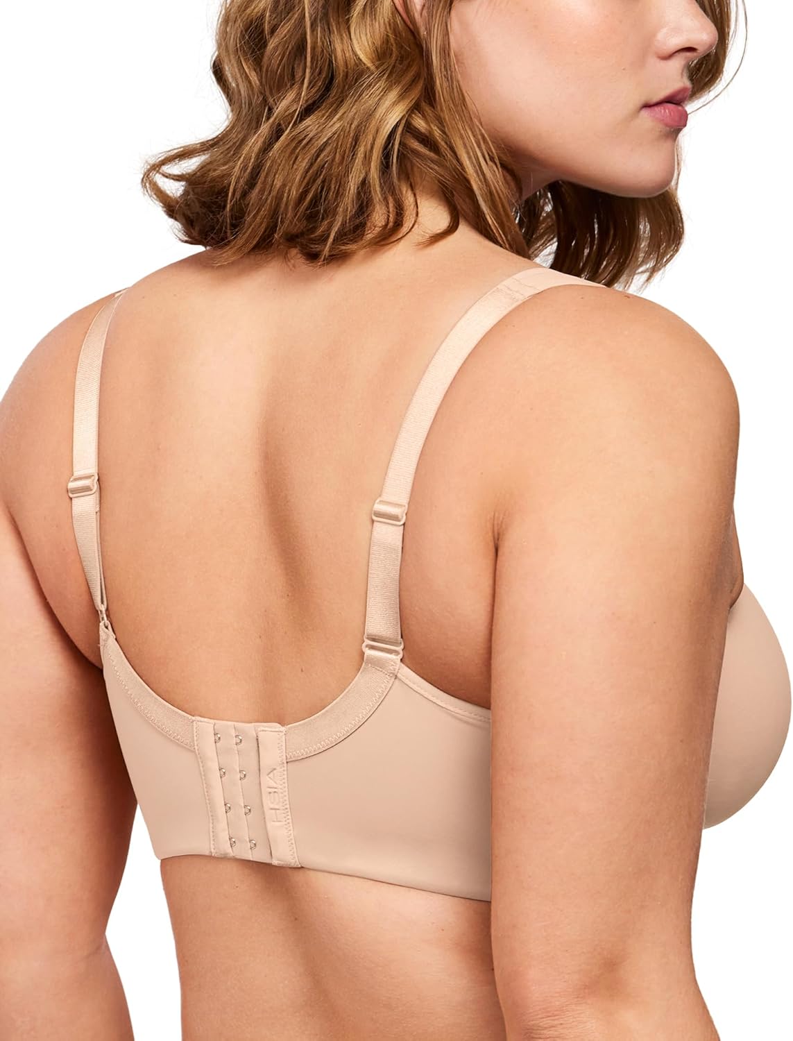 HSIA Bras for Women Minimizer Full Coverage, Plus Size T Shirt Unlined Underwire Smooth Bra, Seamless Cups Joan Ultimate Soft - Image 5