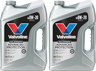 Valvoline Full Synthetic Motor Oil, 0W-20 | 5 QT | Pack of 2 | Advanced