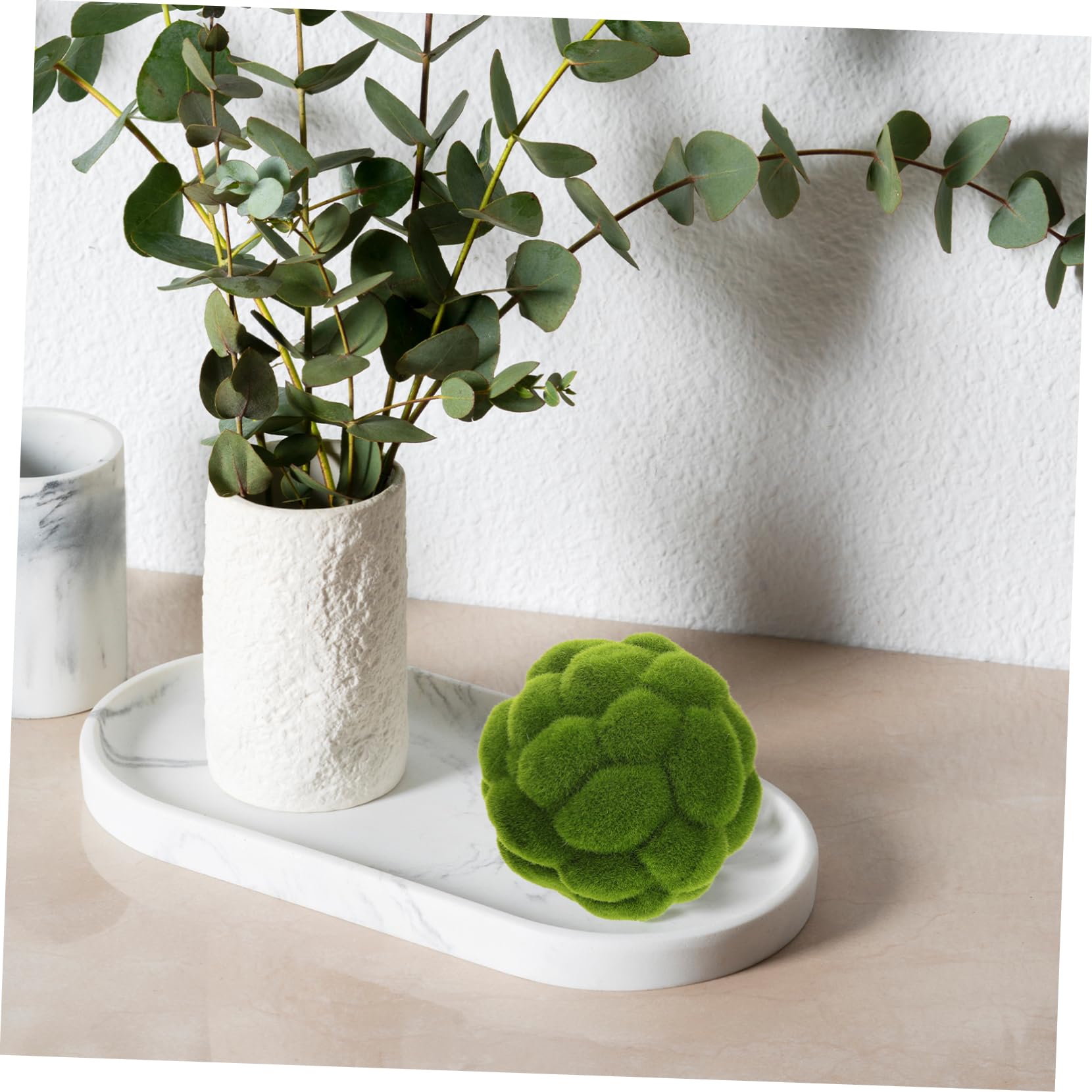 Cabilock 8 Stck. Künstliche Mooskugel Dekoration Realistische Topiary Bälle für Garten Hochzeit und Innenräume Pflegeleicht und Langlebig