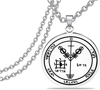Solomen Jupiter Necklace Fourth Pentacle of Jupiter Saturn Talisman Necklace Seal Solomon Amulet Gift
