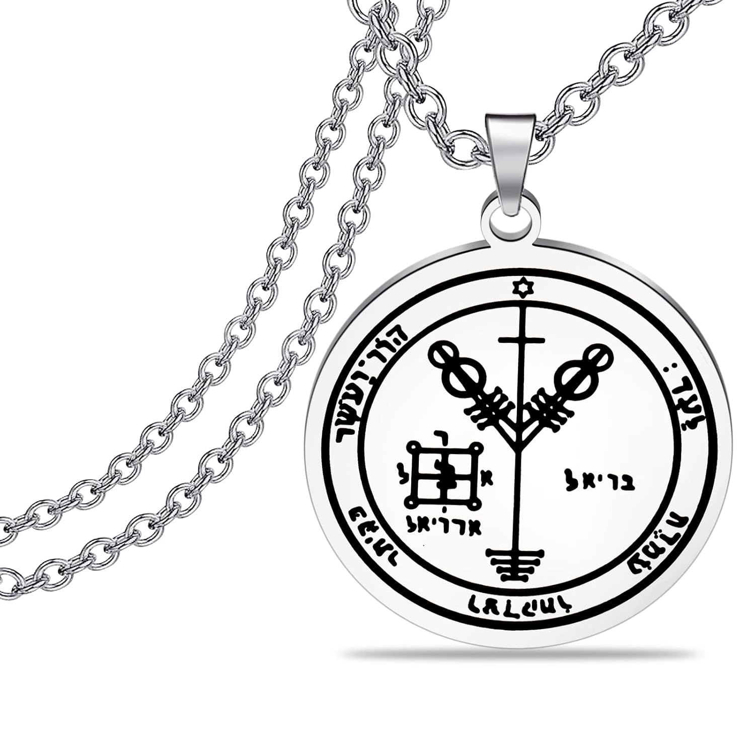 LQRI Solomen Jupiter Necklace FWing Pentacle of Jupiter Saturn Talisman Pendant Necklace Seal Solomon Amulet Gift