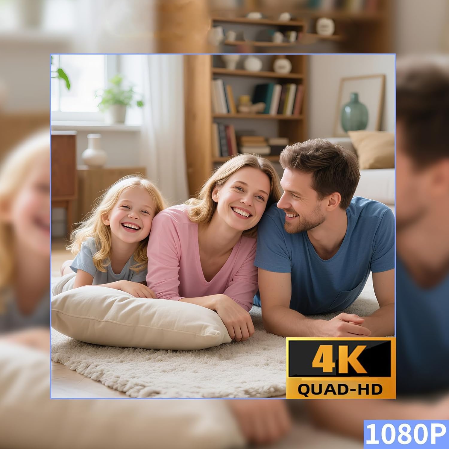 4K Mini Kamera Innen Akku, 2.4/5 Ghz WLAN Innenkamera180° drehbarem Objektiv automatische, - Mise en situation et utilisation