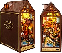 Cuteefun DIY Dollhouse Wood - Book Nook - Shelf Decoration for Insert in Alley and Marker - (Corma City)