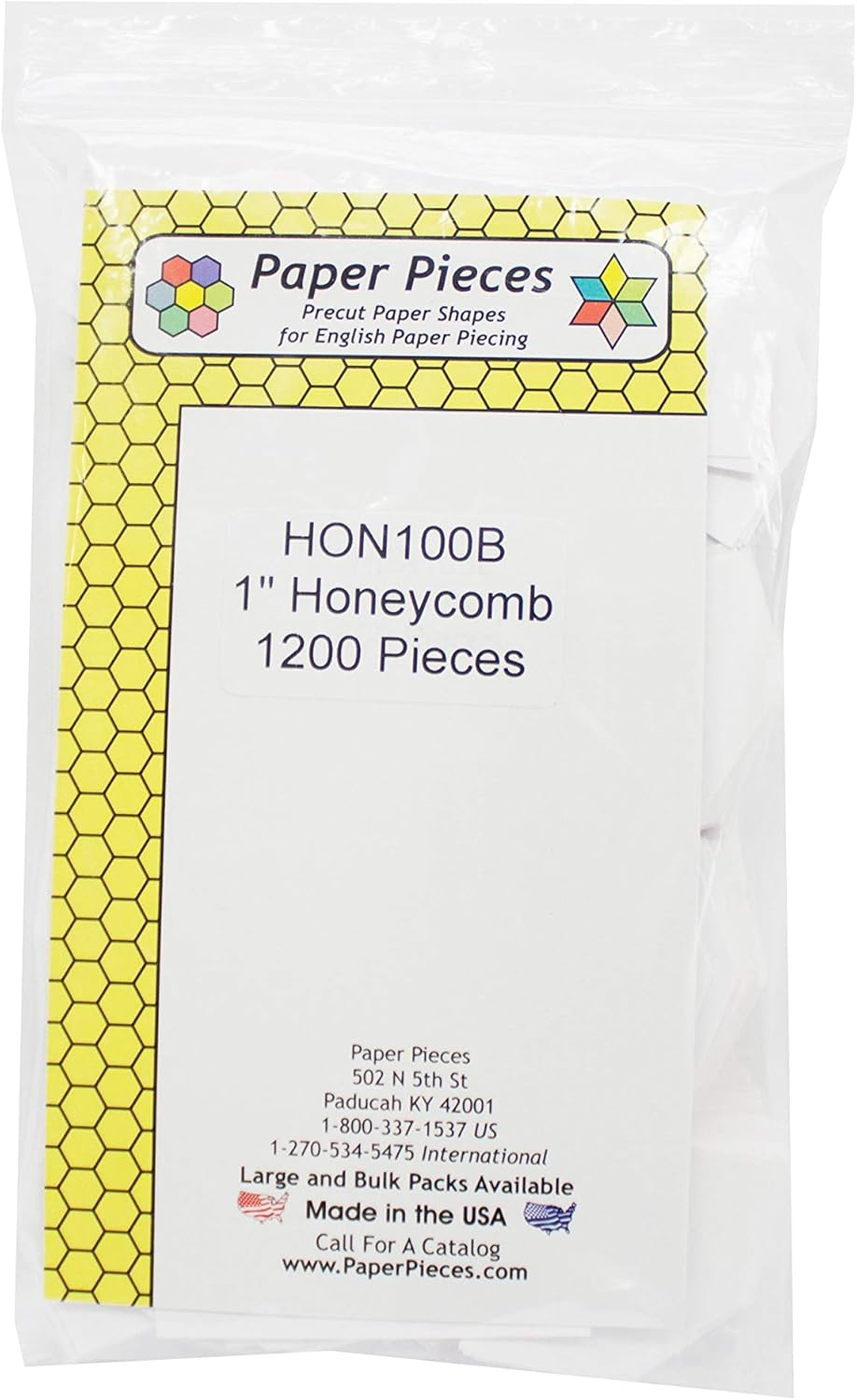Paper Pieces Honeycomb Pack 1in 1200pc
