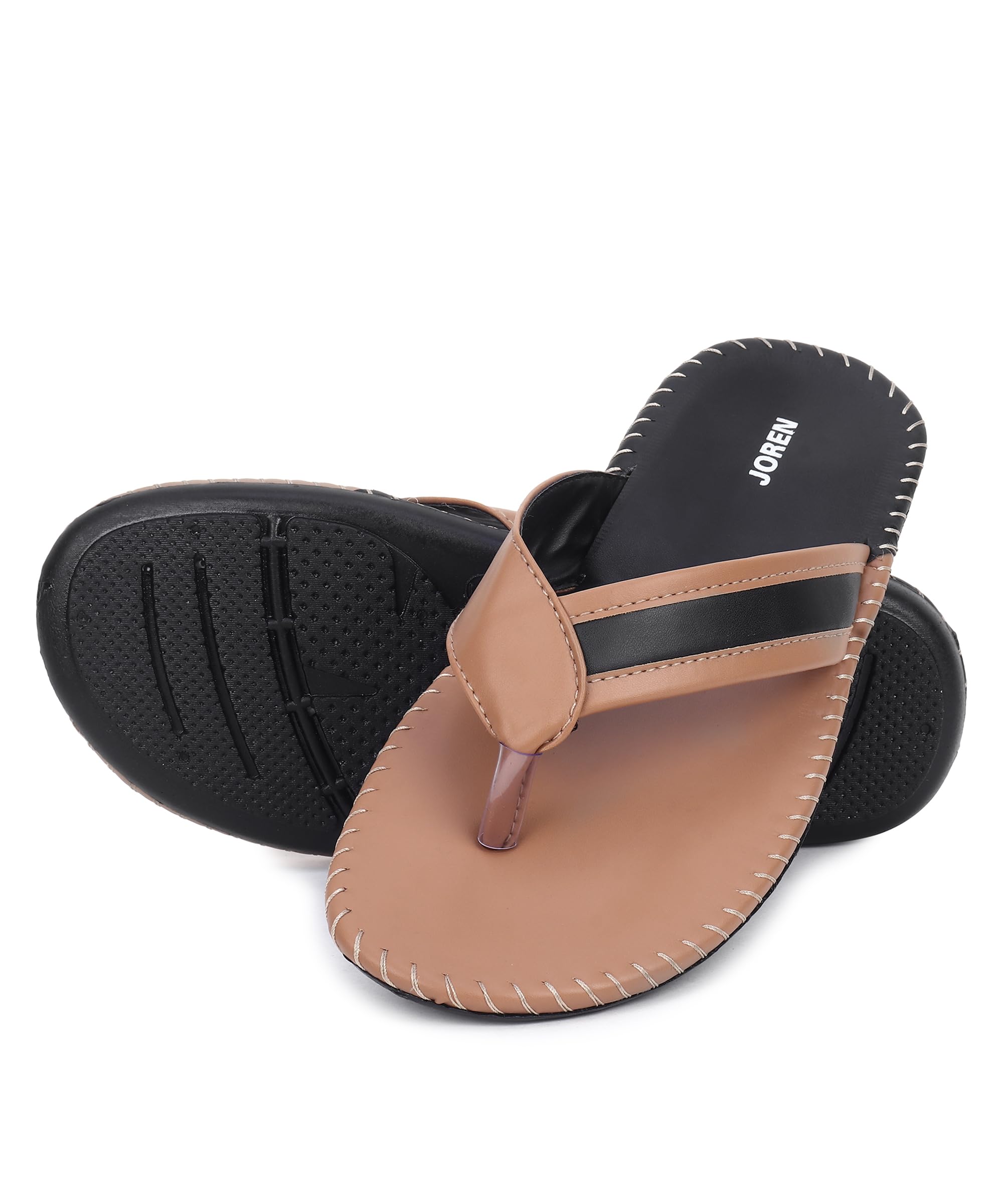 JOREN Classic Slippers for Men | Synthetic leather And PVC sole Stylish, Comfortable & Lightweight Flip Flops for Boys (Khaki, 7) (B0CQYCQD3Y) Amazon Price History, Amazon Price Tracker
