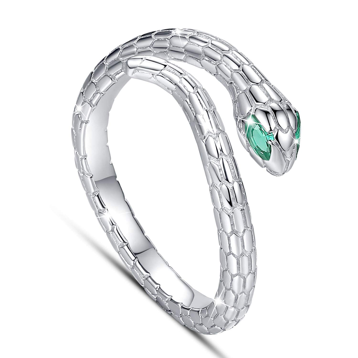 GDDX Serpiente Zorro Animal Pulgar Anillos Plata de ley Anillo de dedo ajustable Regalo de joyería de cumpleaños para mujeres Hombres
