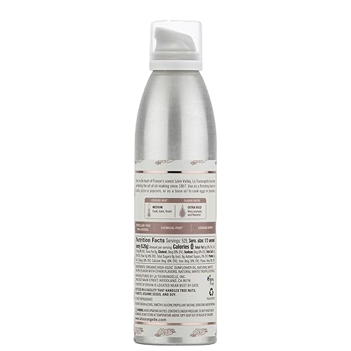 Miniatura 3 de La Tourangelle Palomitas de maíz y espray de cocina de trufa blanca sabor gourmet para verduras pasta papas pizza adobos y palomitas de maíz 5 onzas