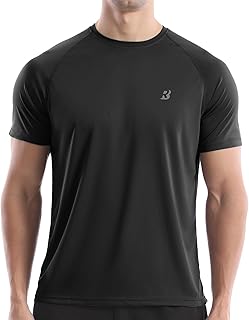 Roadbox Men's Rash Guard Short Sleeve, UPF 50+ UV Sun Protection Swim Shirts, Quick